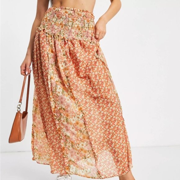 Glamorous Dresses & Skirts - Glamorous Maxi Skirt In Vintage Chiffon Fabric in Size 12